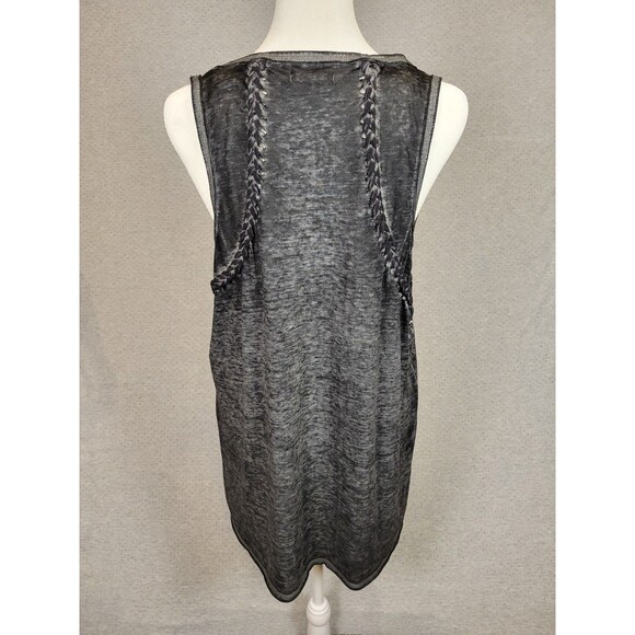 Y2K Style Semi Sheer Burnout Long Tank Top Womens XL Indie Festival By Maurices - Picture 5 of 13